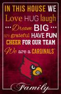 Louisville Cardinals 17" x 26" In This House Sign
