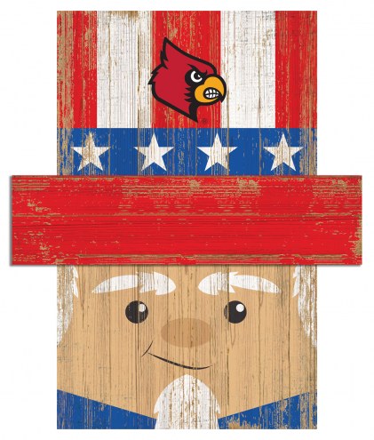 Louisville Cardinals 19&quot; x 16&quot; Patriotic Head