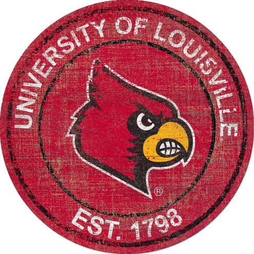 Louisville Cardinals 24&quot; Heritage Logo Round Sign