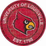 Louisville Cardinals 24" Heritage Logo Round Sign