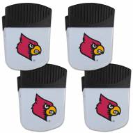 Louisville Cardinals 4 Pack Chip Clip Magnet with Bottle Opener