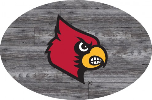 Louisville Cardinals 46&quot; Distressed Wood Oval Sign