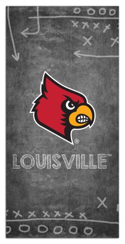 Louisville Cardinals 6&quot; x 12&quot; Chalk Playbook Sign