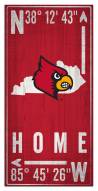 Louisville Cardinals 6" x 12" Coordinates Sign