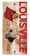 Louisville Cardinals 6" x 12" Distressed Bottle Opener