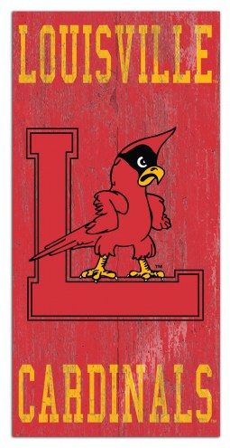 Louisville Cardinals 6&quot; x 12&quot; Heritage Logo Sign