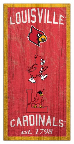 Louisville Cardinals 6&quot; x 12&quot; Heritage Sign