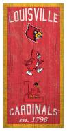 Louisville Cardinals 6" x 12" Heritage Sign