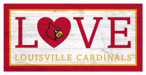 Louisville Cardinals 6&quot; x 12&quot; Love Sign