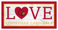 Louisville Cardinals 6" x 12" Love Sign