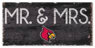 Louisville Cardinals 6" x 12" Mr. & Mrs. Sign
