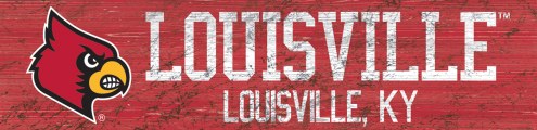Louisville Cardinals 6&quot; x 24&quot; Team Name Sign