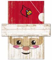 Louisville Cardinals 6" x 5" Santa Head