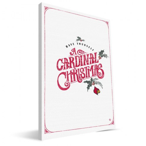 Louisville Cardinals 8&quot; x 12&quot; Merry Little Christmas Canvas Print