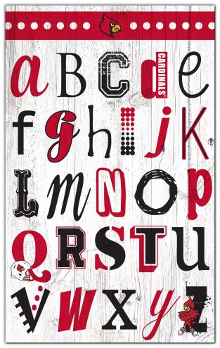 Louisville Cardinals Alphabet 11&quot; x 19&quot; Sign