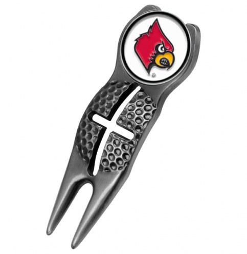 Louisville Cardinals Black Crosshairs Divot Tool