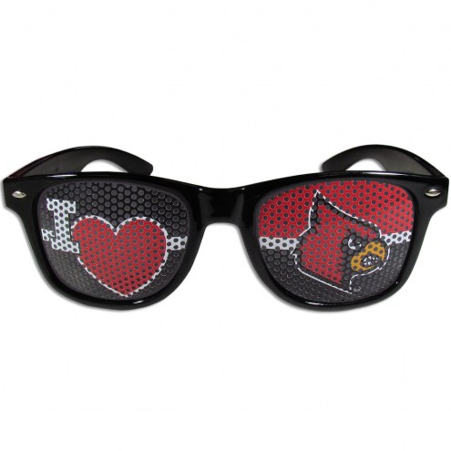 Louisville Cardinals Black I Heart Game Day Shades
