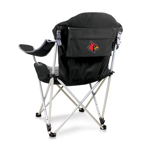 Louisville Cardinals Black Reclining Camp Chair