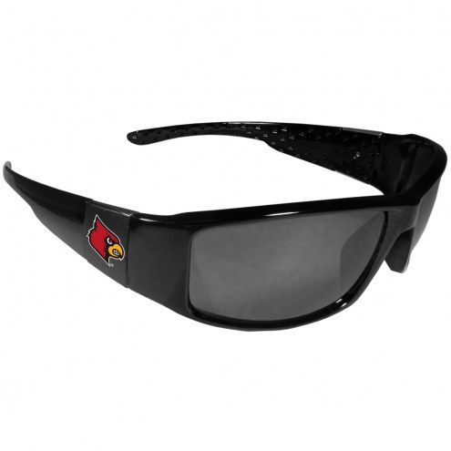 Louisville Cardinals Black Wrap Sunglasses
