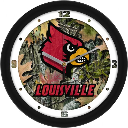 Louisville Cardinals Camo Wall Clock