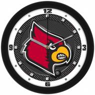 Louisville Cardinals Carbon Fiber Wall Clock