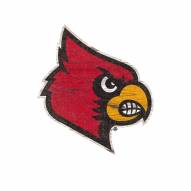 Louisville Cardinals Distressed Logo Cutout Sign