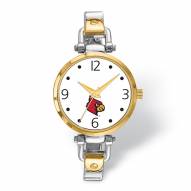 Louisville Cardinals Elegant Ladies Two-Tone Watch
