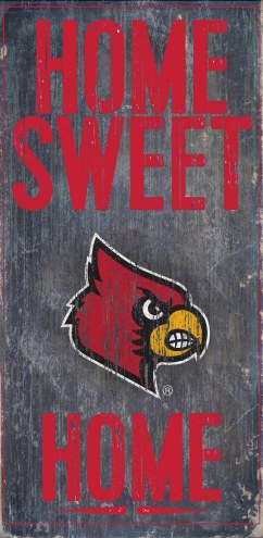 Louisville Cardinals Home Sweet Home Wood Sign