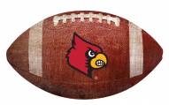 Louisville Cardinals Football Shaped Sign