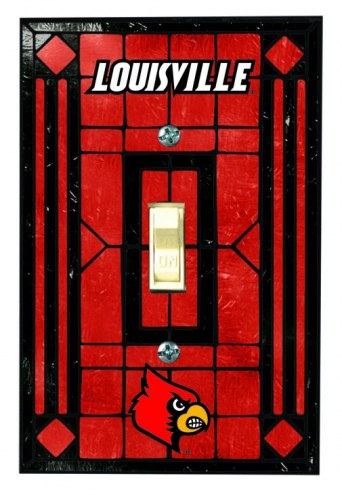 Louisville Cardinals Glass Single Light Switch Plate Cover