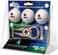 Louisville Cardinals Golf Ball Gift Pack with Hat Trick Divot Tool