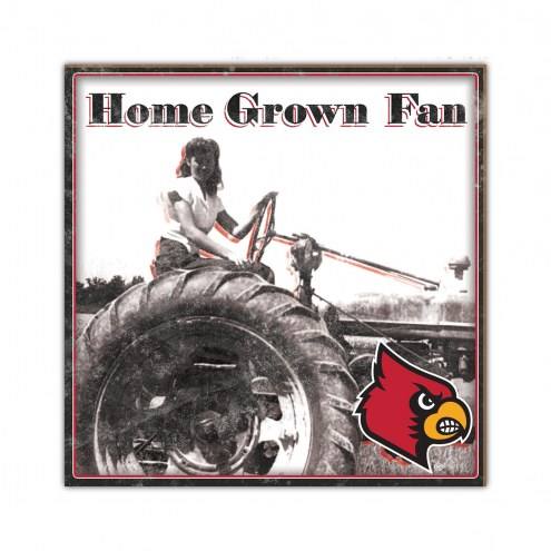 Louisville Cardinals Home Grown 10&quot; x 10&quot; Sign
