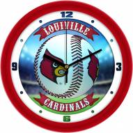 Louisville Cardinals Home Run Wall Clock