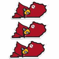 Louisville Cardinals Home State Decal - 3 Pack