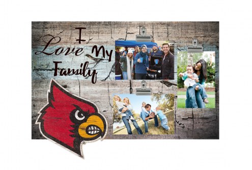 Louisville Cardinals I Love My Family Clip Frame