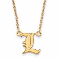 Louisville Cardinals Sterling Silver Gold Plated Small Pendant Necklace