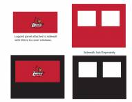 Louisville Cardinals Logo Canopy Sidewall Panel (Attaches to Window Sidewall)