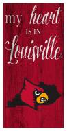Louisville Cardinals My Heart State 6" x 12" Sign