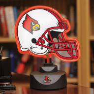 Louisville Cardinals Neon Helmet Desk Lamp