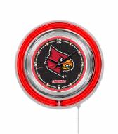 Louisville Cardinals Neon Clock