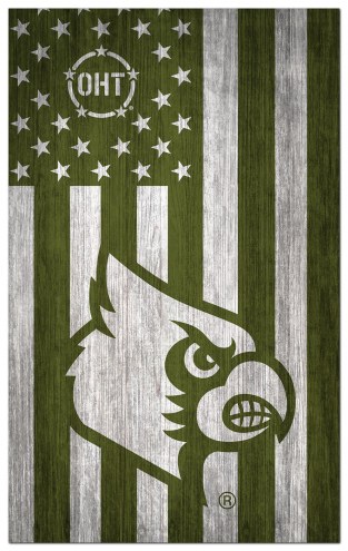 Louisville Cardinals OHT Military Green Flag 11&quot; x 19&quot; Sign