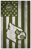 Louisville Cardinals OHT Military Green Flag 11" x 19" Sign