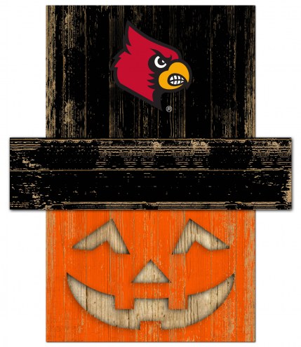 Louisville Cardinals Pumpkin Head Sign