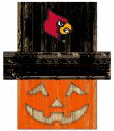 Louisville Cardinals Pumpkin Head Sign