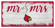 Louisville Cardinals Script Mr. & Mrs. Sign