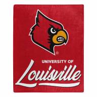 Louisville Cardinals Signature Raschel Throw Blanket