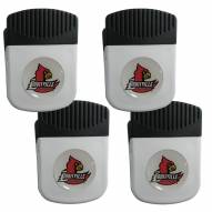 Louisville Cardinals 4 Pack Chip Clip Magnet with Bottle Opener