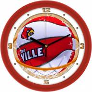 Louisville Cardinals Slam Dunk Wall Clock