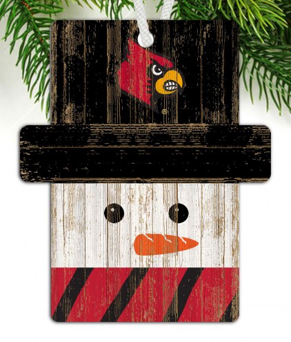 Louisville Cardinals Snowman Ornament