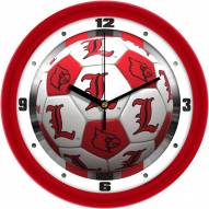 Louisville Cardinals Soccer Wall Clock